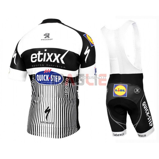 Maglia Quick Step manica corta 2016 bianco e nero